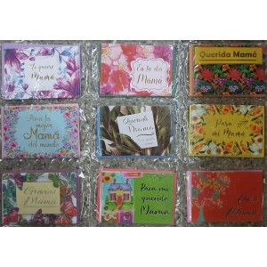 TARJETAS CON SOBRES 13X9CM X 45 UNIDADES