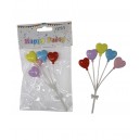  CUP CAKE 15 CM 5 GLOBITOS PLASTICOS