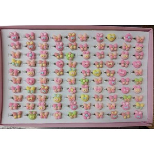 ANILLO INFANTIL REGULLABLE  MARIPOSA-CORAZON.CONEJO