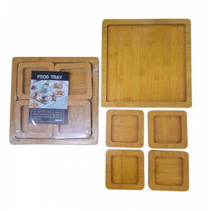 COPETINERO 5 PZAS MADERA BMBOO