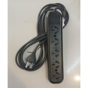 PROLONGADOR 3 MTS- 5 TOMAS CON TECLA INTERRUPTORA