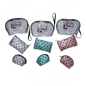 SET X 3 PORTACOSMETICOS 