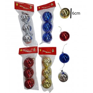 BOLAS N AVIDE&Ntilde;AS 6 CM X 3U