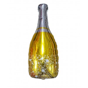 GLOBO METALIZADO BOTELLA DORADA 85M