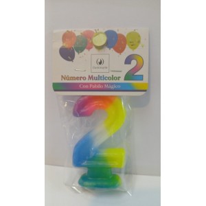 VELA NUMERO 2 MULTICOLOR -02355-