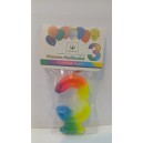  VELA NUMERO 3 MULTICOLOR (02362)