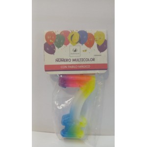 VELA NUMERO 7 MULTICOLOR (10039)