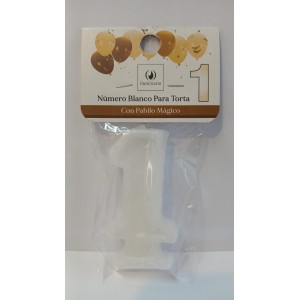VELA NUMERO 1 BLANCO -02447-