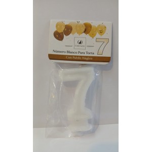 VELA NUMERO 7 BLANCO- 02508-