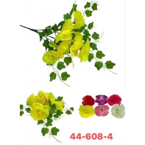 RAMO 35 CM X7 FLORES CON HIEDRA