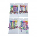  MINI BROCHES X 6 CON APLIQUE COLGANTE
