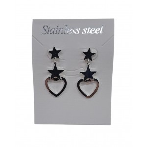 ARO ACERO BLANCO ESTRELLA CON CORAZON