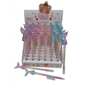 LAPICERA GEL MULTICOLOR COLA SIRENA TORNASOLADA