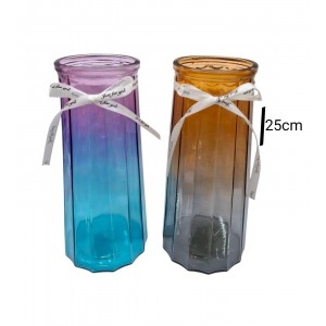 FLORERO VIDRIO COLOR 25 CM 