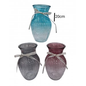 FLORERO DE VIDRIO COLOR 20 CM