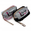  PORTACOSMETICOS PELUCHE CON BRILLO Y LENTEJUELAS