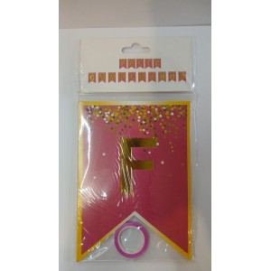 BANDERIN FELIZ CUMPLEA&Ntilde;OS FUCCIA