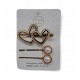 SET INVISIBLE X2 + PICO APLIQUE PERLA Y STRASS