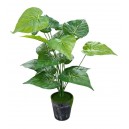 PLANTA ARTIFICIAL 70 CM HOJAS GRANDES CON MACETA