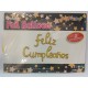 GLOBO FELIZ CUMPLEAÑOS DORADO CURSIVA