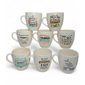 TAZA CERAMICA BOMBE  FRASES MOTIVADORAS