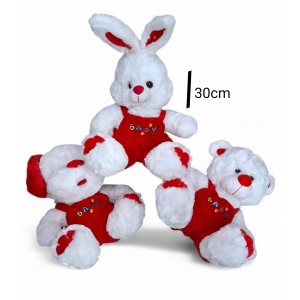 PERRO-OSO-CONEJO 30 CM  CON ENTERITO BABY