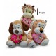  ANIMAL PELUCHE 45CM CON CORAZON Y BORDADOS