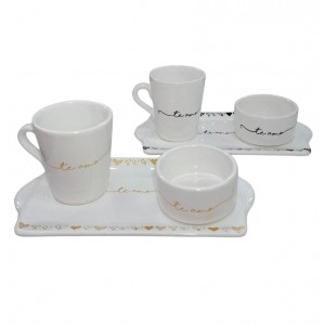 SET DESAYUNO CERAMICA 3 PZAS TAZA-BANDEJA Y CEREAL