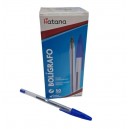 LAPICERA TRANSP. TINTA AZUL X 50 EN CAJA