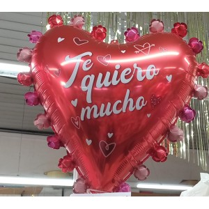 GLOBO CORAZON 21" CON BOLITAS TE QUIERO