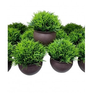 MACETA REDONDA CON ARBUSTO DECO