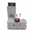  SET PLASTICO PARA EL BA&Ntilde;O 3 PIEZAS CON BANDEJA