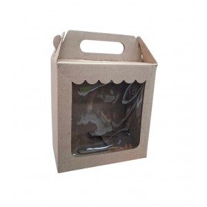 CAJA  FRENTE VISOR MARRON 14X17X9,5