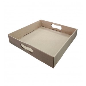 BANDEJA DESAYUNO 31X31 CARTON CORRUGADO MARRON 