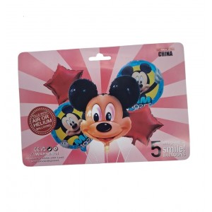 SET X5 GLOBOS METALIZADOS RATON