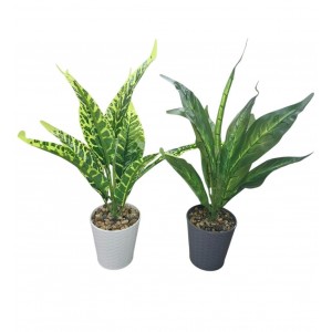 PLANTA HOJAS ARFICIALES EN MACETA 35CM