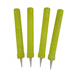 VELAS BENGALAS X4 GIBREADAS AMARILLAS