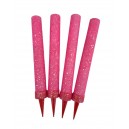 VELA BENGALA X 4 ROSA GIBREADA