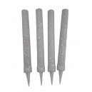 VELA BENGALA X 4 BLANCAS GIBREADAS