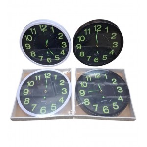 RELOJ DE PARED FONDO NEGRO 30 CM IRIDISCENTE