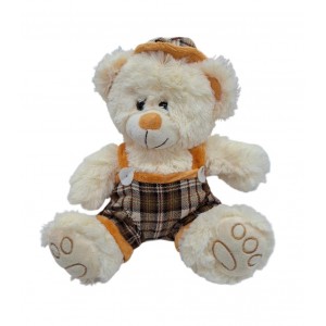 PELUCHE OSO CON PANTALON Y GORRA ESCOCESA