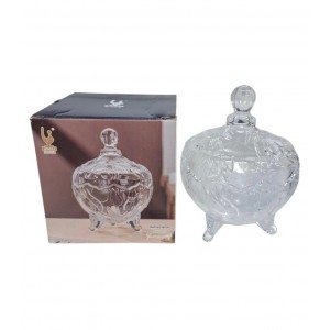 CARAMELERA 18X15 VIDRIO LABRADO CON TAPA