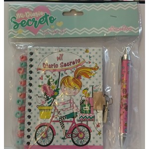 DIARIO INTIMO  14X11 CON CANDADO Y LAPICERA 