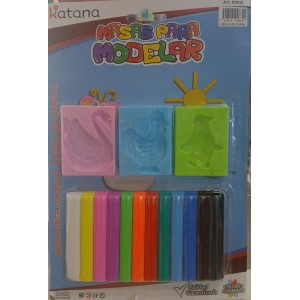 MASAS PARA MODELAR X 12U + 3 MOLDES