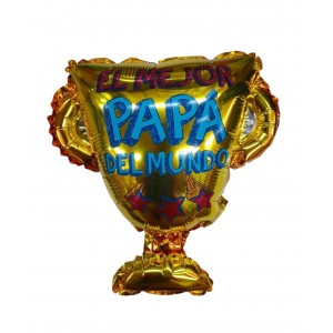 GLOBO METALIZADO  TROFEO 23X24 PAPA