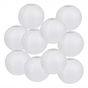 LAMPARA DE PAPEL BLANCA  20 CM