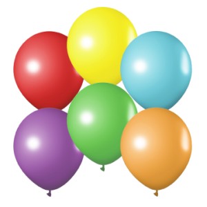 GLOBOS MULTICOLOR STANDART 12"  X 12 U