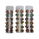  BROCHE METAL X 12U CON APLIQUE GEMA 2,5CM