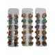 BROCHE METAL X 12U CON APLIQUE GEMA 2,5CM