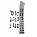 MINI BROCHES METAL CON APLIQUE STRASS FLOR